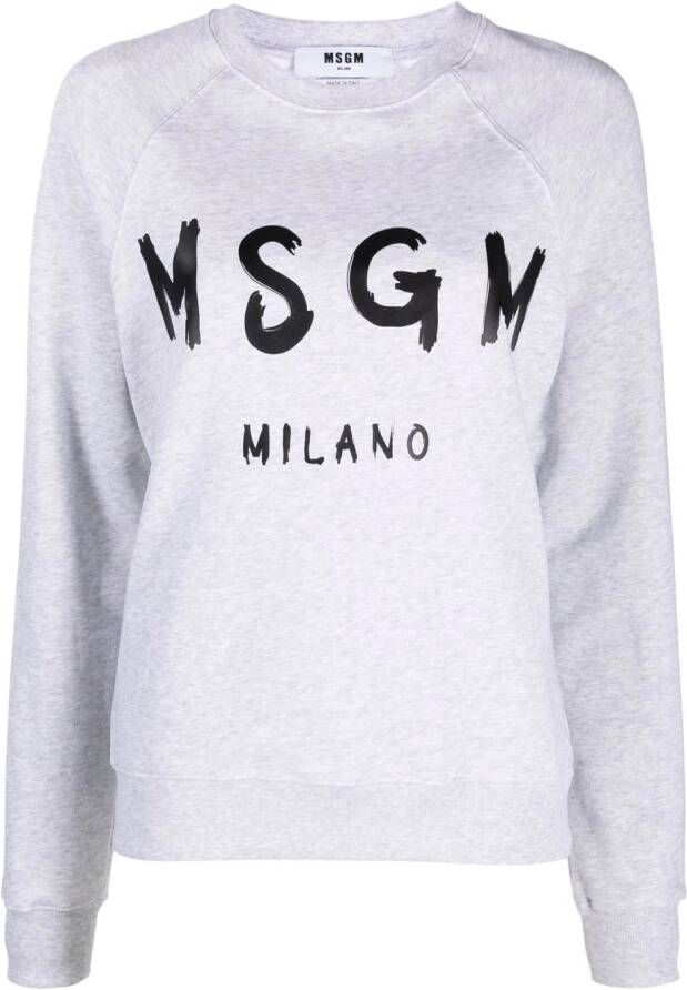MSGM Sweater met logoprint Grijs