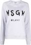 MSGM Sweater met logoprint Grijs - Thumbnail 1