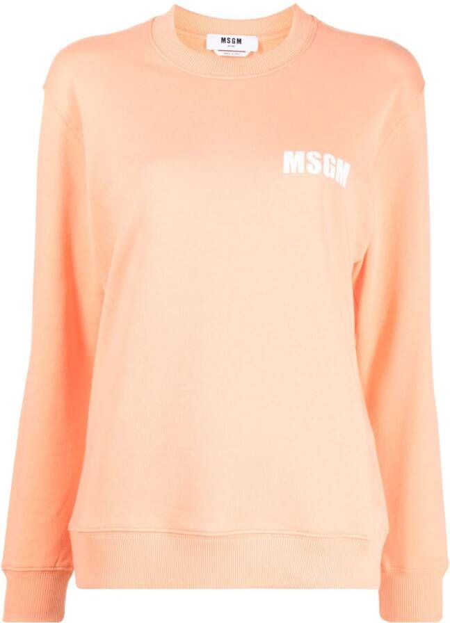 MSGM Sweater met logoprint Oranje