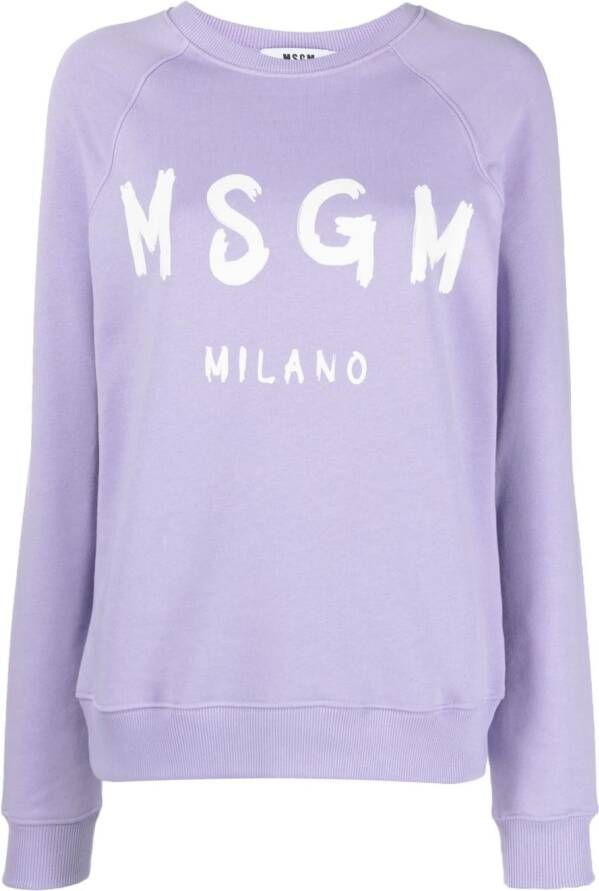MSGM Sweater met logoprint Paars