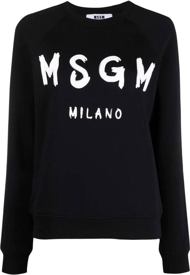 MSGM Sweater met logoprint Zwart