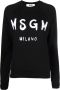 MSGM Sweater met logoprint Zwart - Thumbnail 1