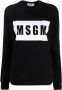 MSGM Sweater met logoprint Zwart - Thumbnail 1