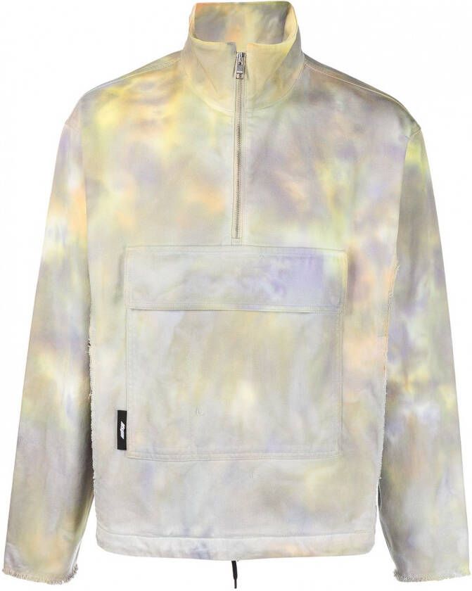 MSGM Sweater met tie-dye print Geel