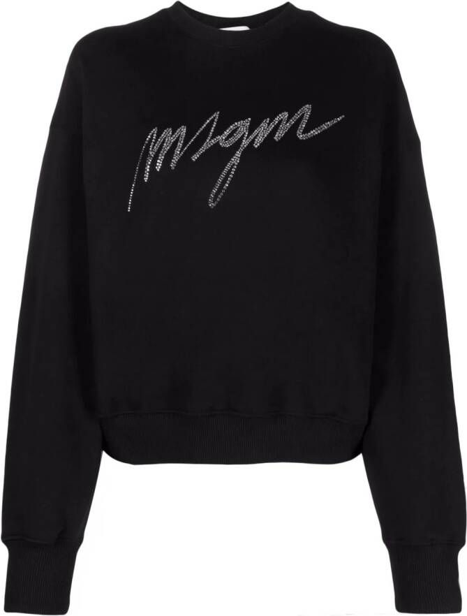 MSGM Sweater verfraaid met stras Zwart