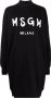 MSGM Sweaterjurk met logoprint Zwart - Thumbnail 1