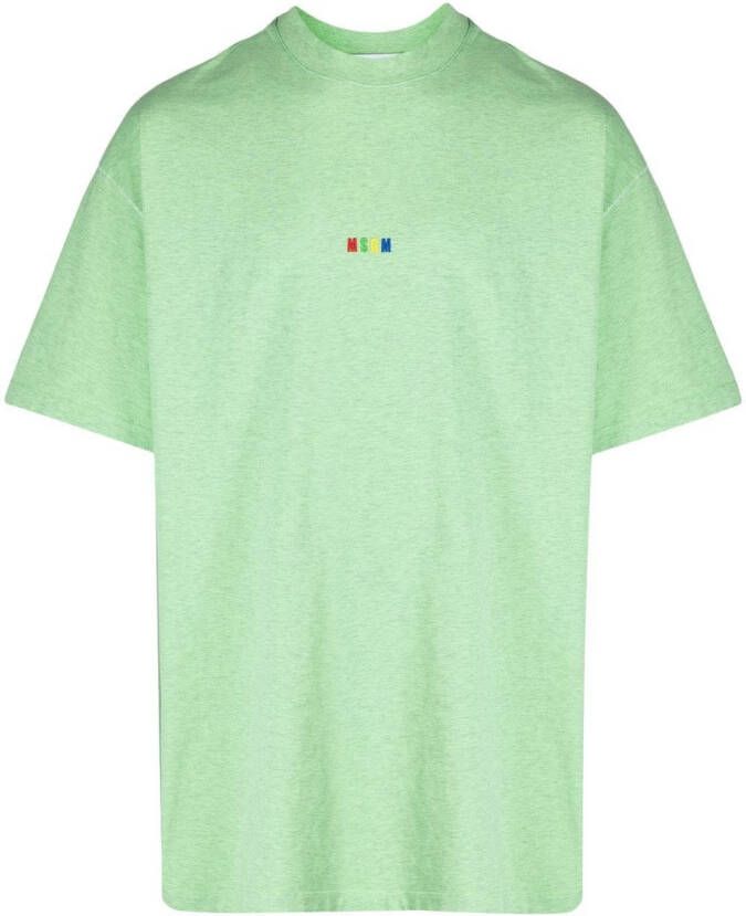 MSGM T-shirt met geborduurd logo Groen
