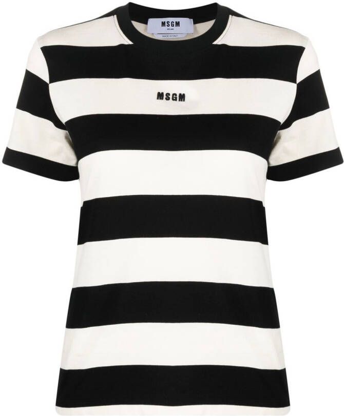 MSGM T-shirt met geborduurd logo Wit