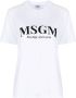 MSGM T-shirt met geborduurd logo Wit - Thumbnail 1