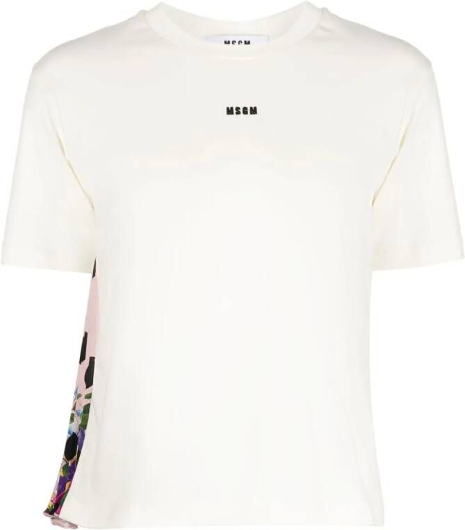 MSGM T-shirt met geborduurd logo Wit