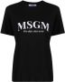 MSGM T-shirt met geborduurd logo Zwart - Thumbnail 1