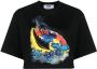 MSGM T-shirt met grafische print Zwart - Thumbnail 1