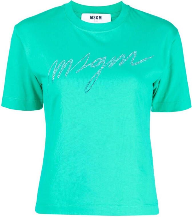 MSGM T-shirt met logo Groen
