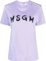 MSGM T-shirt met logo Paars - Thumbnail 1