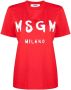 MSGM T-shirt met logo Rood - Thumbnail 1