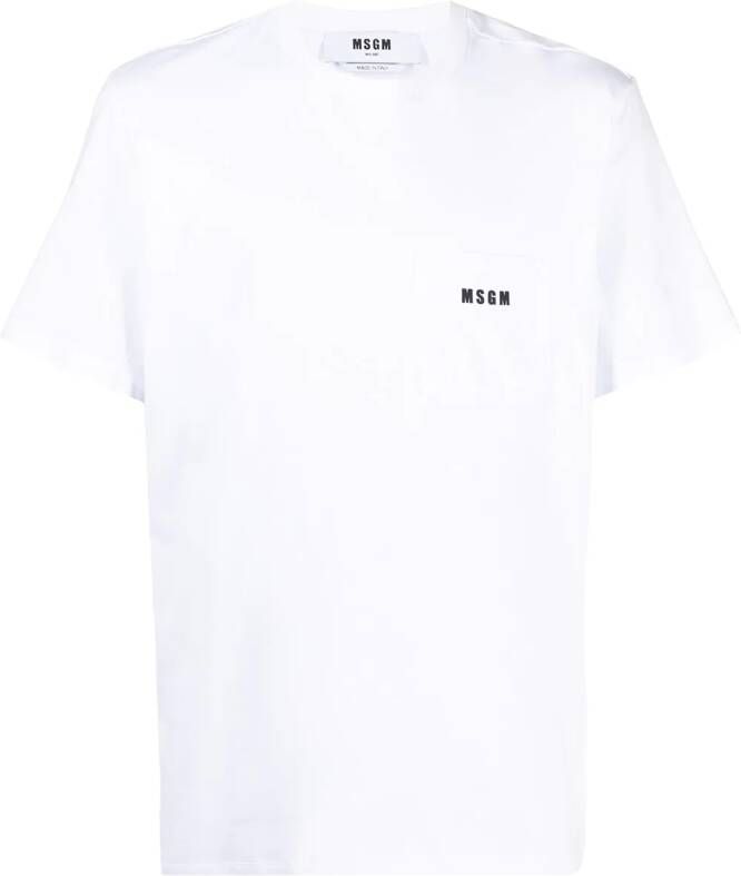 MSGM T-shirt met logo Wit