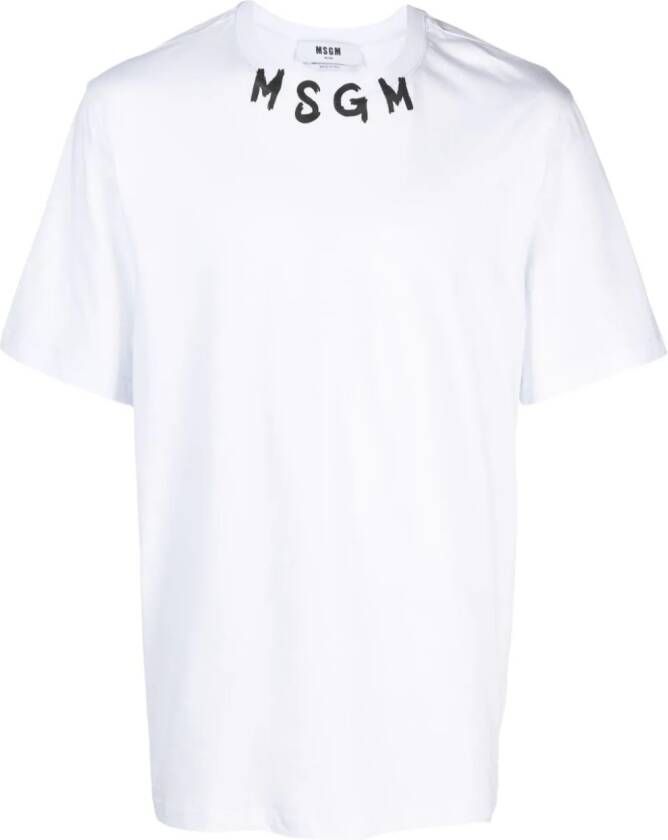 MSGM T-shirt met logo Wit
