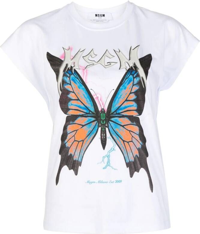 MSGM T-shirt met logo Wit