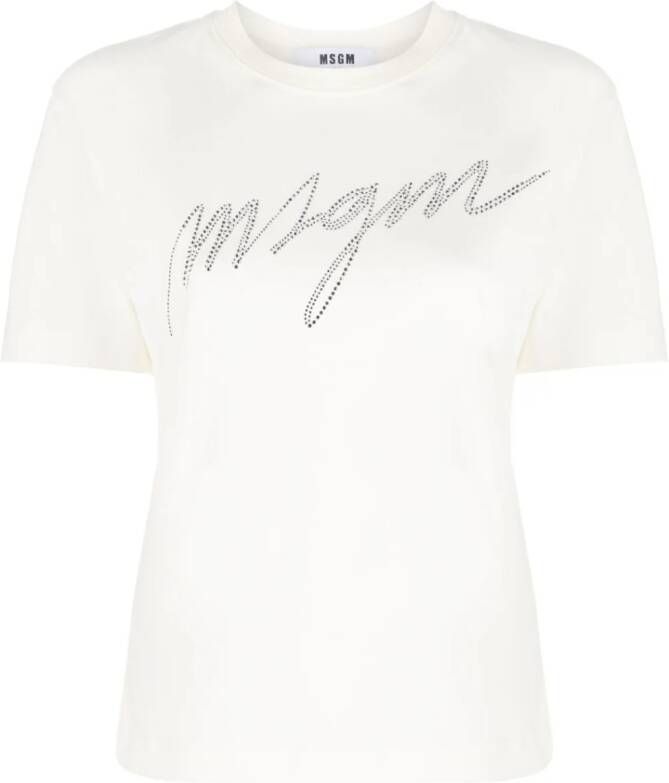 MSGM T-shirt met logopatch Wit