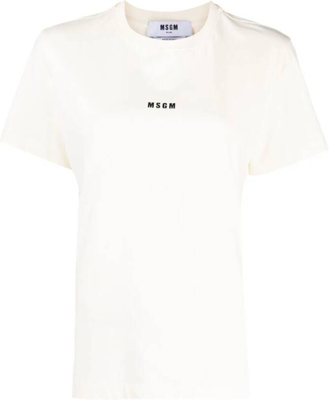 MSGM T-shirt met logoprint Beige