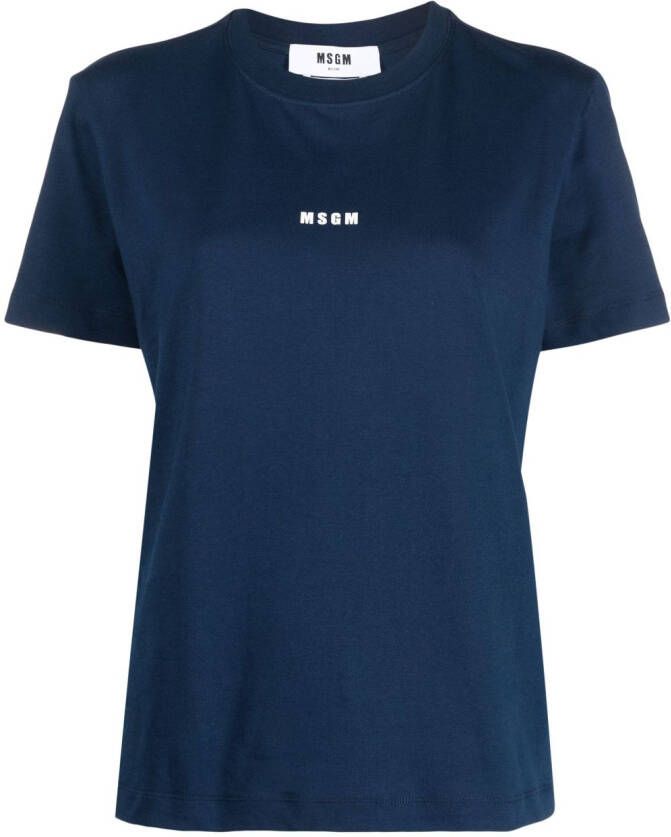 MSGM T-shirt met logoprint Blauw