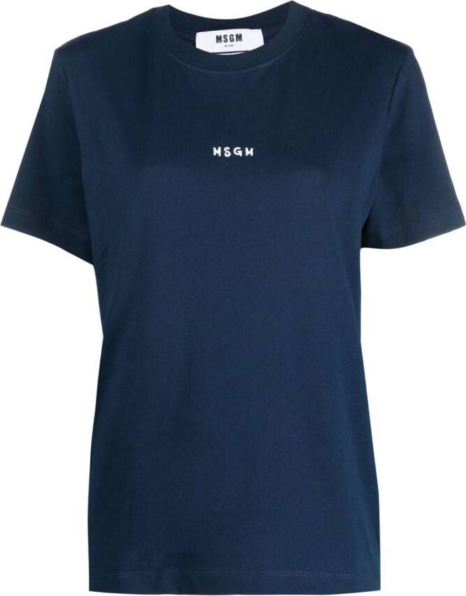 MSGM T-shirt met logoprint Blauw