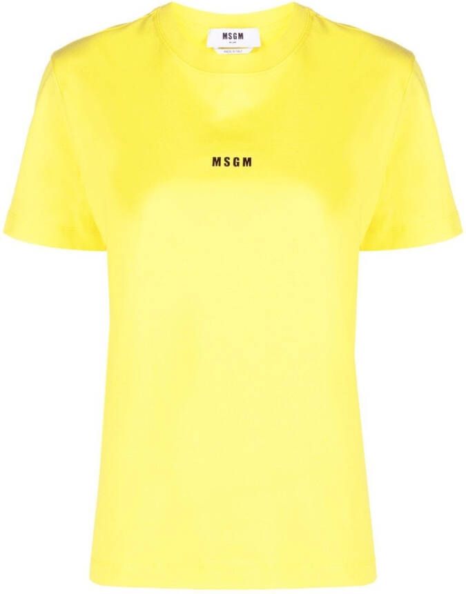 MSGM T-shirt met logoprint Geel