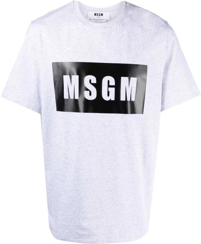 MSGM T-shirt met logoprint Grijs