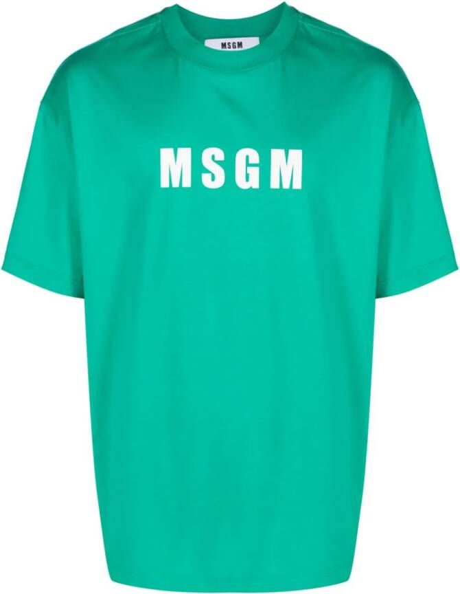 MSGM T-shirt met logoprint Groen