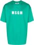 MSGM T-shirt met logoprint Groen - Thumbnail 1