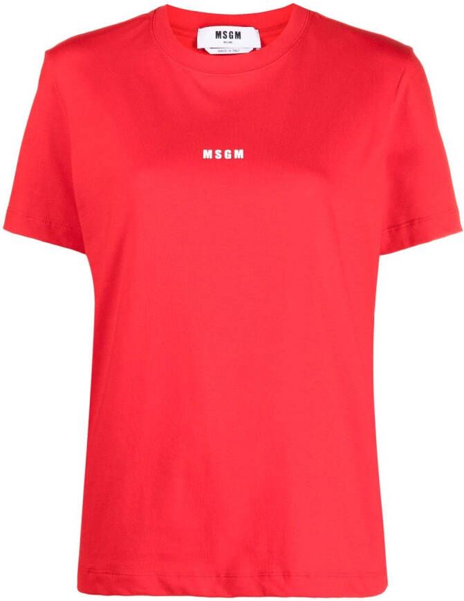 MSGM T-shirt met logoprint Rood