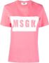 MSGM T-shirt met logoprint Roze - Thumbnail 1