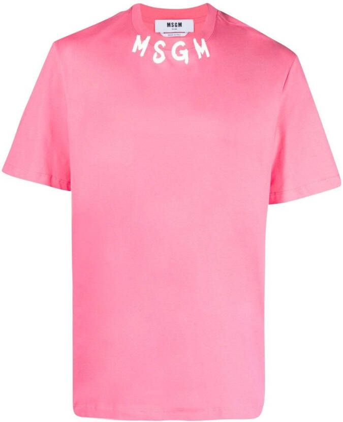 MSGM T-shirt met logoprint Roze