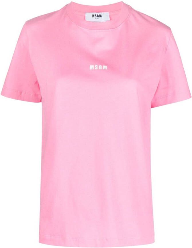 MSGM T-shirt met logoprint Roze
