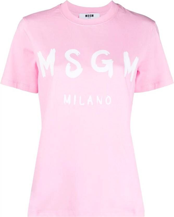 MSGM T-shirt met logoprint Roze