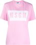 MSGM T-shirt met logoprint Roze - Thumbnail 1