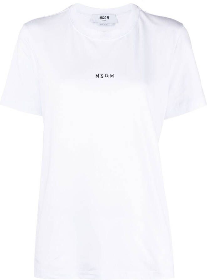 MSGM T-shirt met logoprint Wit