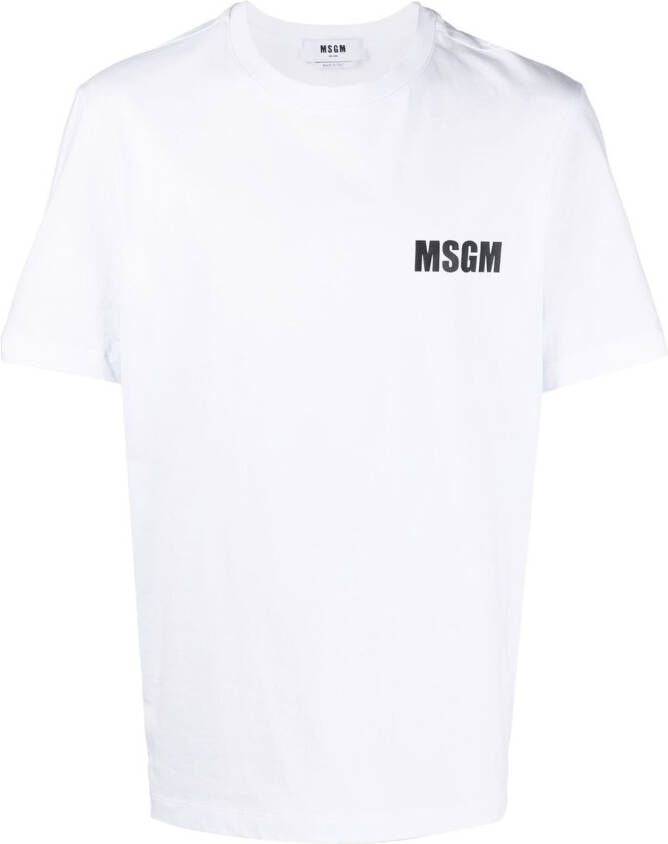 MSGM T-shirt met logoprint Wit
