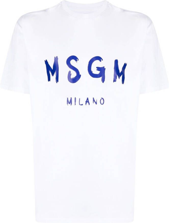 MSGM T-shirt met logoprint Wit