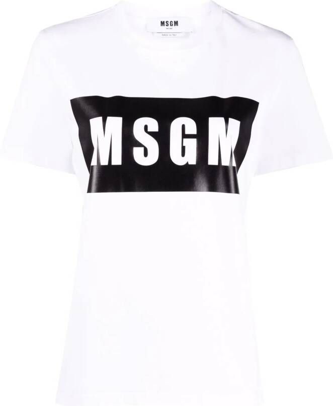 MSGM T-shirt met logoprint Wit