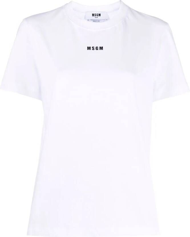 MSGM T-shirt met logoprint Wit
