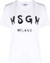 MSGM T shirt met logoprint dames katoen L Wit - Thumbnail 1