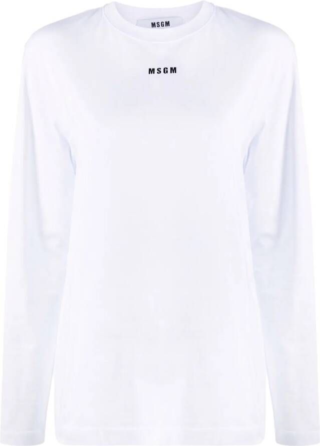 MSGM T-shirt met logoprint Wit