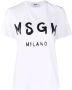 MSGM T-shirtjurk met logoprint Wit - Thumbnail 1