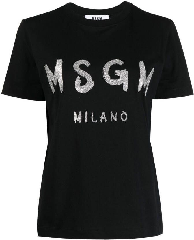 MSGM T-shirt met logoprint Zwart