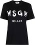 MSGM T-shirt met logoprint Zwart - Thumbnail 1