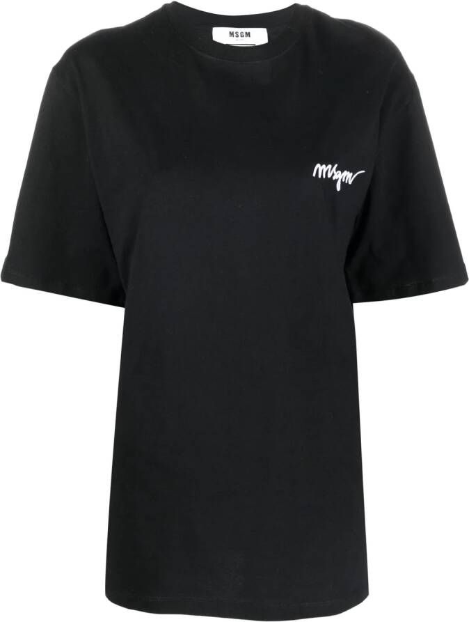 MSGM T-shirt met madeliefjesprint Zwart