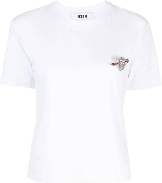 MSGM T-shirt met patch Wit
