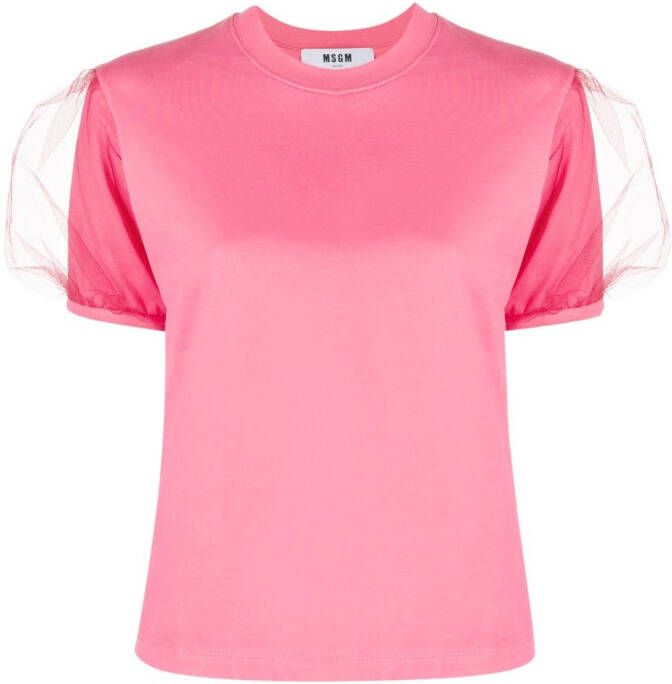MSGM T-shirt met pofmouwen Roze