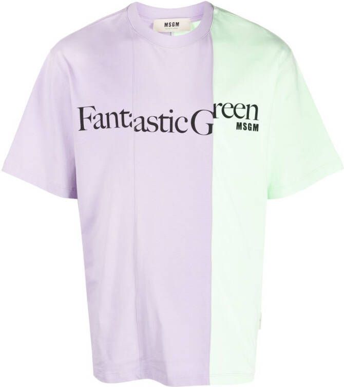 MSGM T-shirt met print Groen